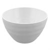 White Melamine Ripple Large Pot 250x250x150mm 4.5 liter T1555